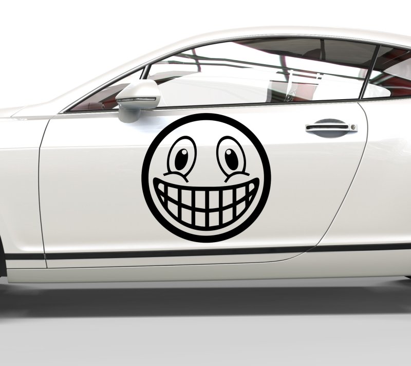 38040 Smiley Grinsender Emoji Aufkleber